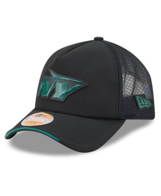 Мужская кепка-тракер New Era New York Jets 2026 Sideline Apex 9FORTY Adjustable Black