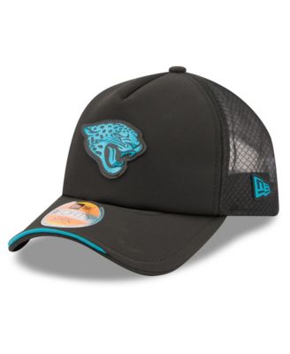 Мужская регулируемая кепка-траккер New Era 9FORTY Black Jacksonville Jaguars 2026 Sideline Apex
