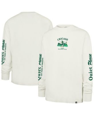 47 Brand Men's Cream Chicago Cubs Quiet Please Foundation Long Sleeve T-Shirt