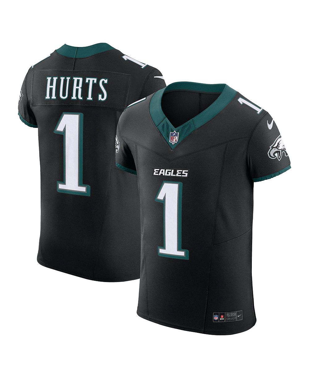 Nike Мужская черная альтернативная элитная джерси Jalen Hurts Black Philadelphia Eagles Alternate Vapor F.U.S.E.