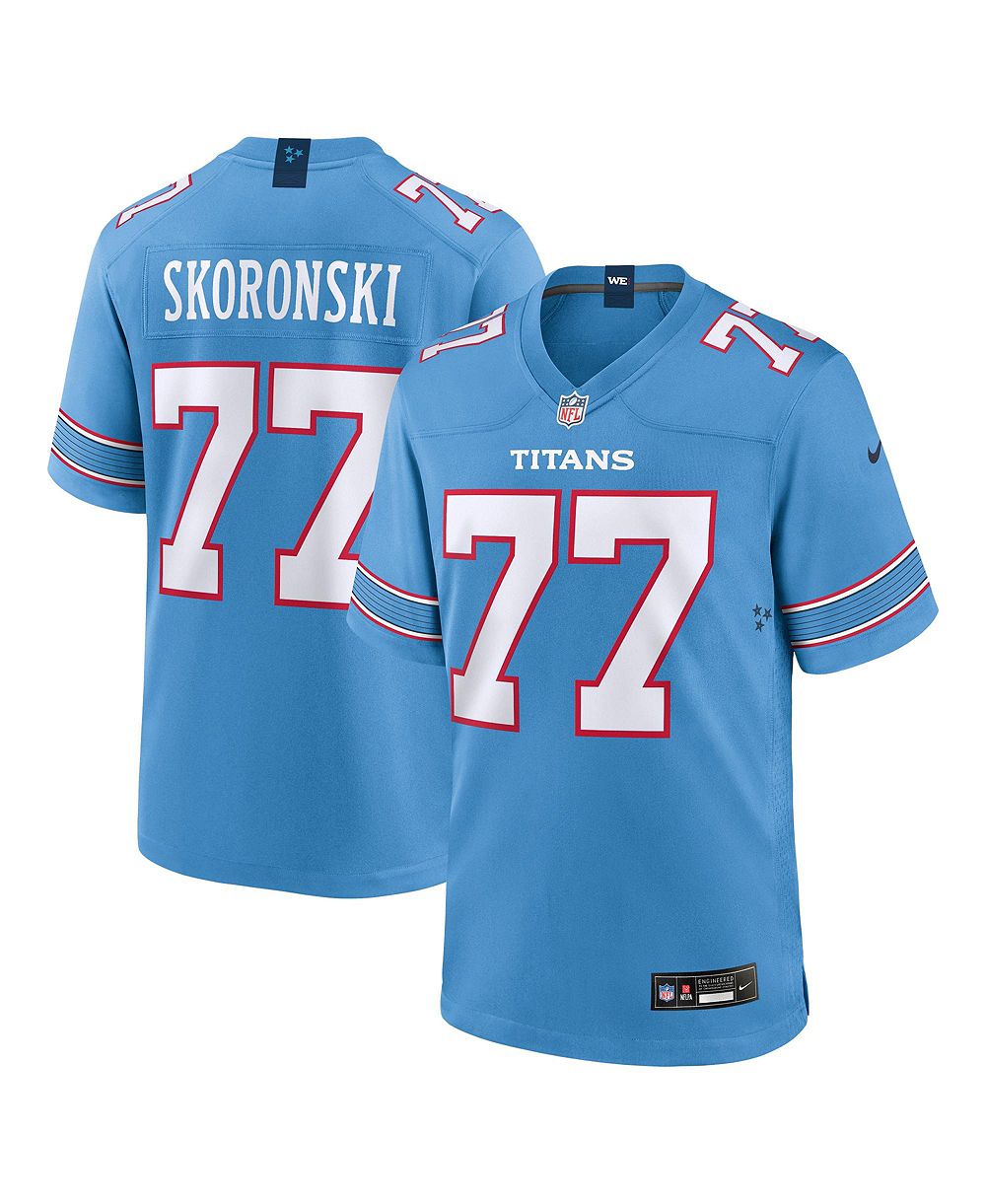 Nike мужской игровой джерси Peter Skoronski Light Blue Tennessee Titans, светло-голубой цвет