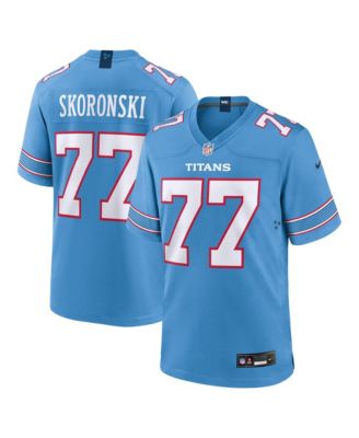Nike мужской игровой джерси Peter Skoronski Light Blue Tennessee Titans, светло-голубой цвет