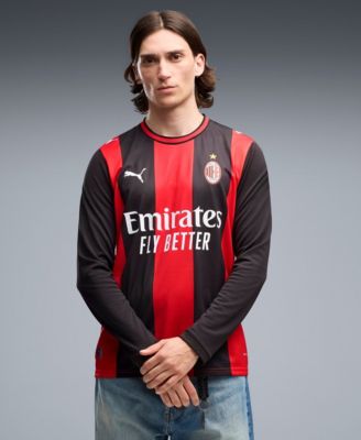 Мужская реплика домашней джерси Puma AC Milan 2026/27 черного/красного цвета с длинным рукавом