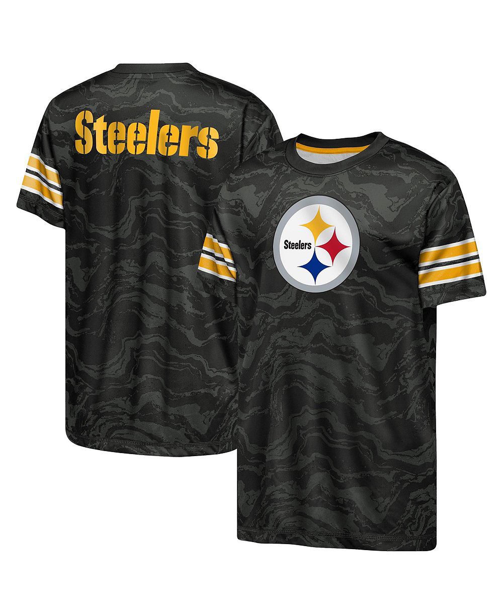 Outerstuff мужская спортивная футболка Slant Route Pittsburgh Steelers черного цвета