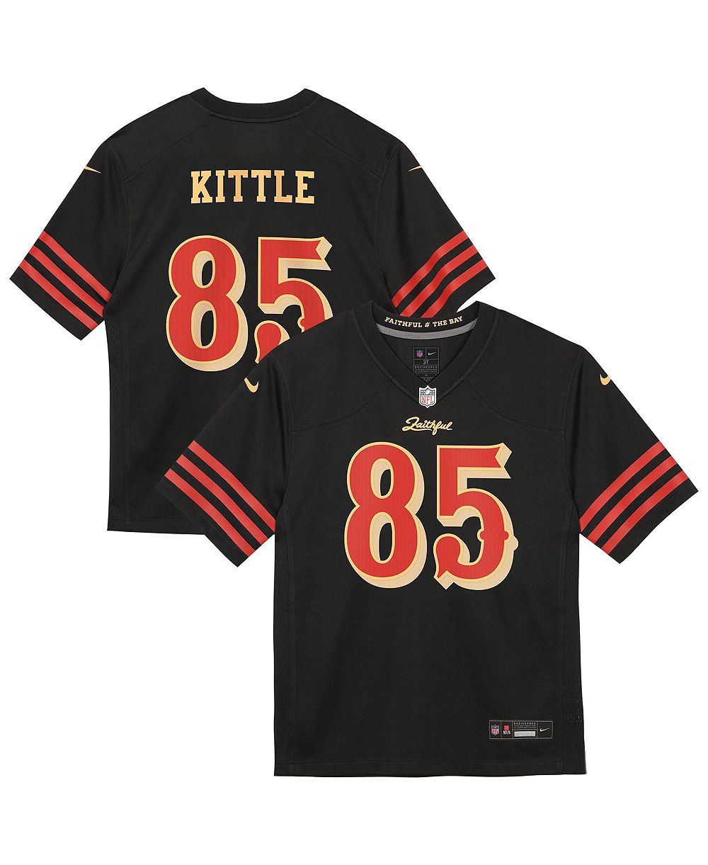 Nike Preschool George Kittle Black San Francisco 49ers 2025 Rivalries Collection Game Jersey