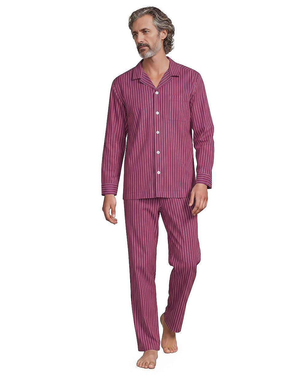 Lands' End Мужской комплект из брюк и лонгслива Essential Pattern