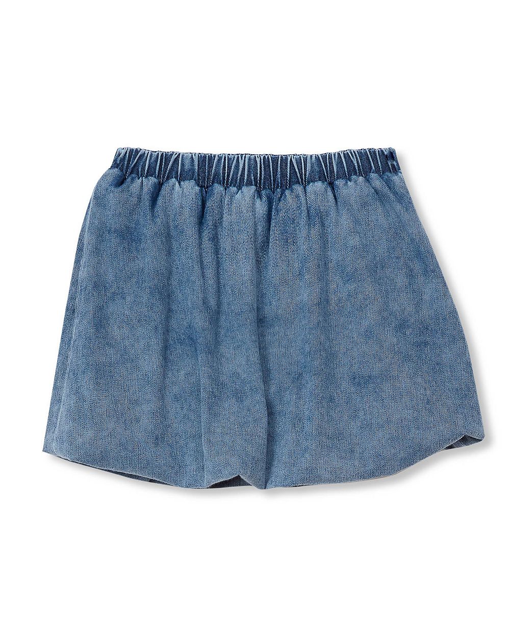 Детская джинсовая юбка-шорта Lands' End Denim Bubble Skort