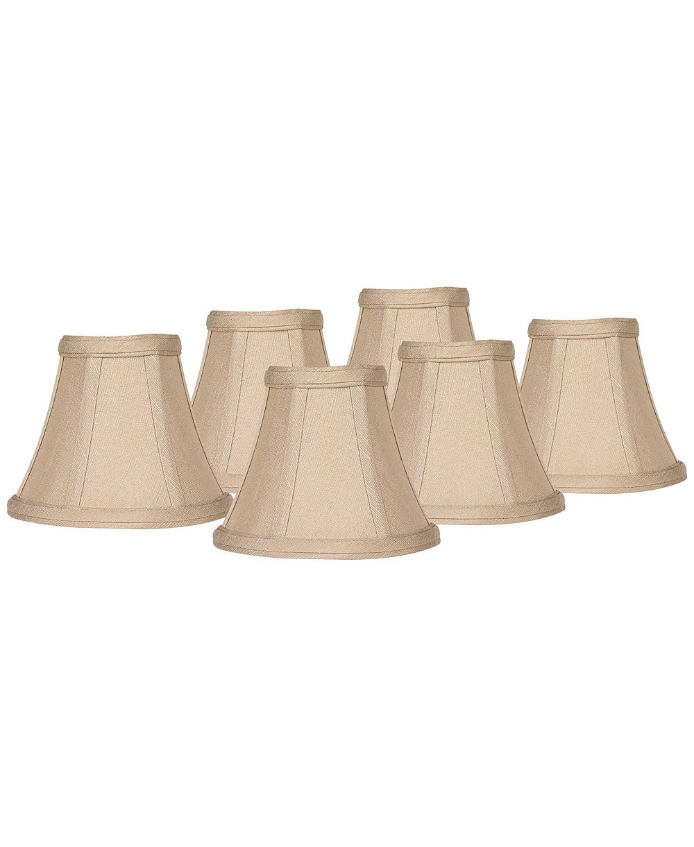 Springcrest набор из 6 абажуров для ламп Bell Lamp Shades Evaline Taupe Brown Fabric 3" Top x 6" Bottom x 5" High