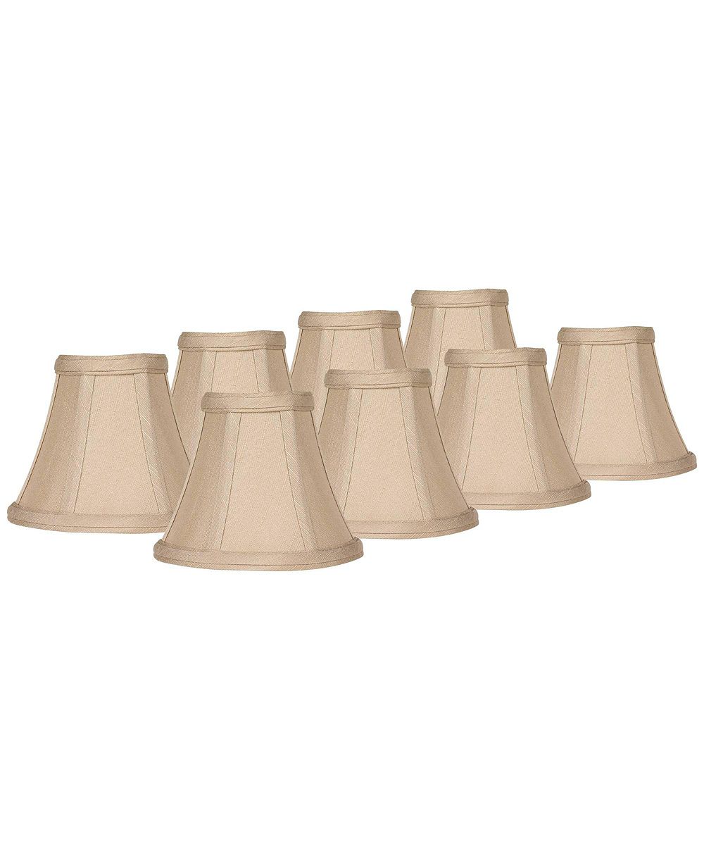 Абажур Imperial Shade Bell Lamp Shades Evaline Taupe Brown Fabric 3" Top x 6" Bottom x 5" High