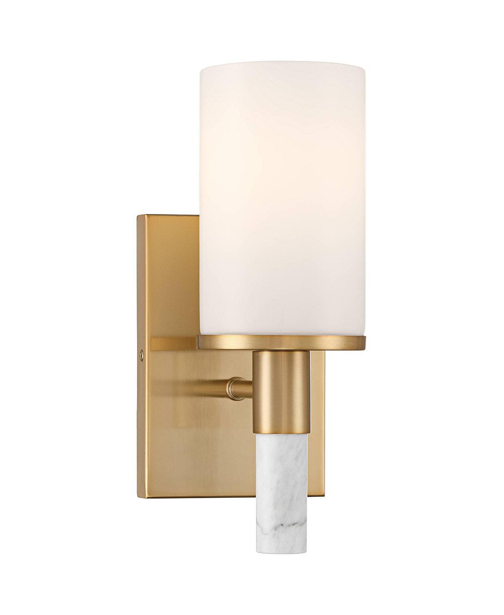 Possini Euro Design настенное бра Lucius 11" в золотом и белом цвете с мрамором