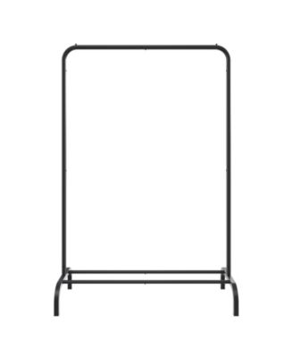 Slickblue Freestanding Clothing Rack with Hanging Rod and Storage Shelf for Bedroom and Laundry Room