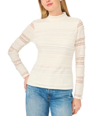 CeCe Women's Turtleneck Fitted Long-Sleeve Top