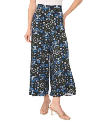 CeCe Women's Wide-Leg Pull-On Pants