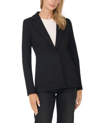 CeCe Women's Stretch Single-Breasted Blazer With Patch Pockets