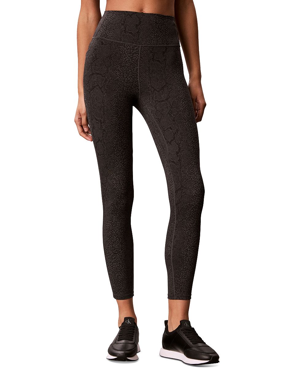 Calvin Klein Performance Women's Icon Sport 7/8 Snake-Print High-Rise Leggings