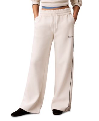 Calvin Klein Performance Women's Piped Wide-Leg Sweatpants