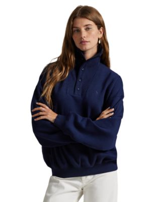 Женский длинный флисовый пуловер Polo Ralph Lauren Arctic Ribbed Mockneck с длинным рукавом