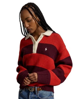Женский свитер Rugby из шерстяной смеси в полоску от Polo Ralph Lauren