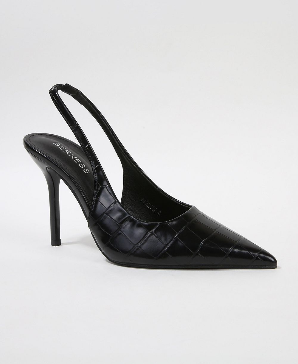 Туфли-лодочки Berness Carmine Croco-Embossed Slingback Stiletto Pumps