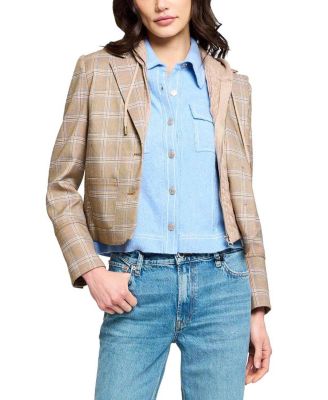 Женский укороченный блейзер Central Park West Sienna Plaid