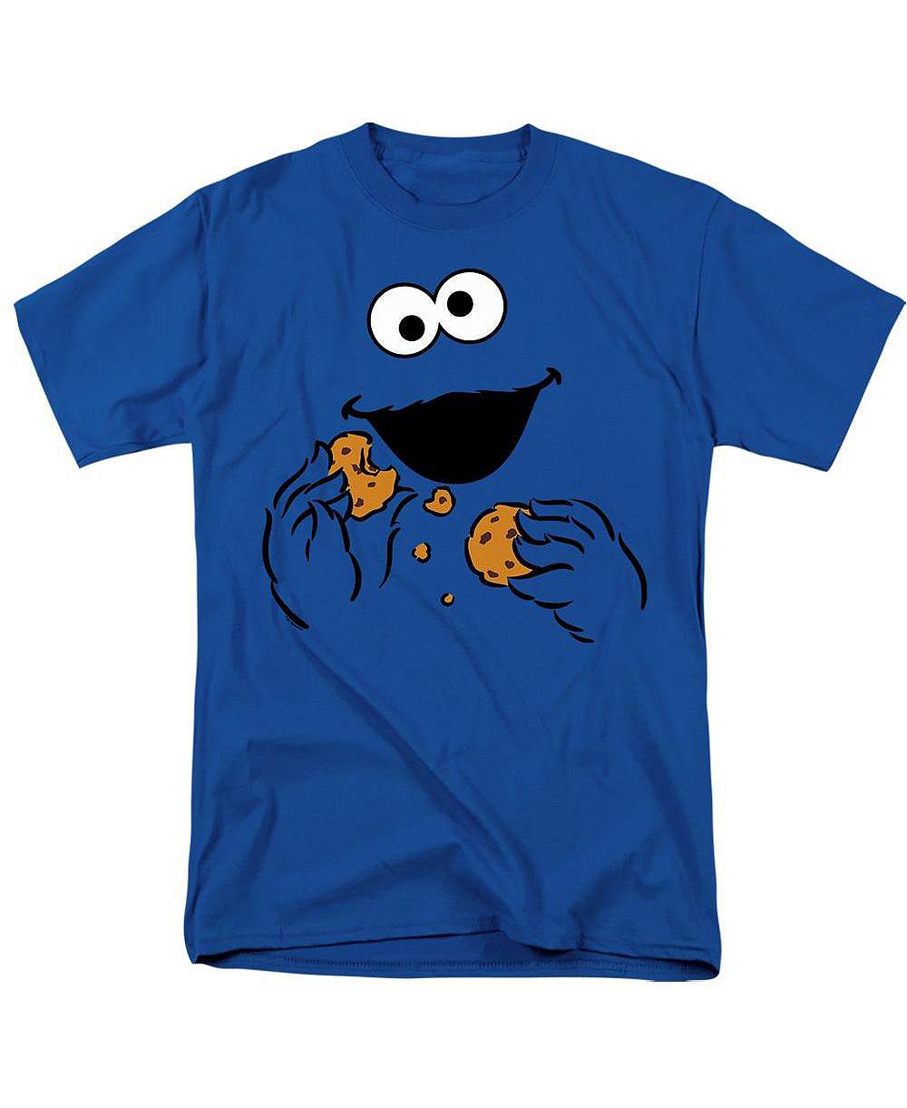 Мужская футболка Sesame Street Cookie Monster Om Nom Face