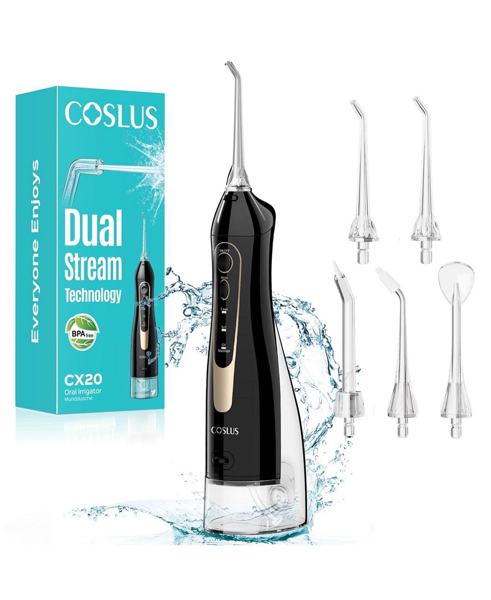 Ирригатор для полости рта COSLUS CX20, 300 мл, IPX7, портативный, перезаряжаемый, для дома и путешествий