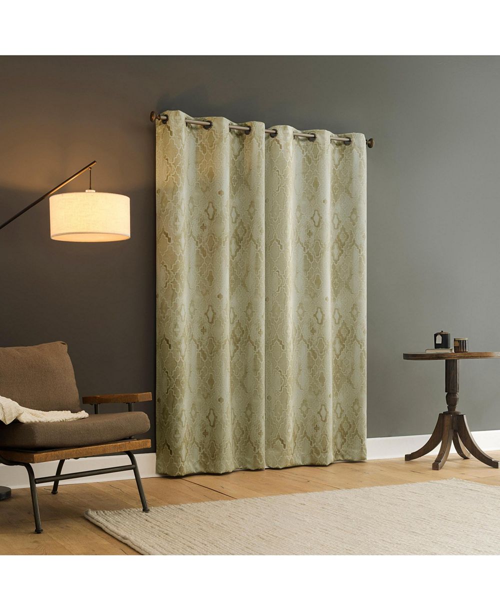 Sun Zero портьера Sonora Snakeskin Trellis Blackout с люверсами, черная, пара