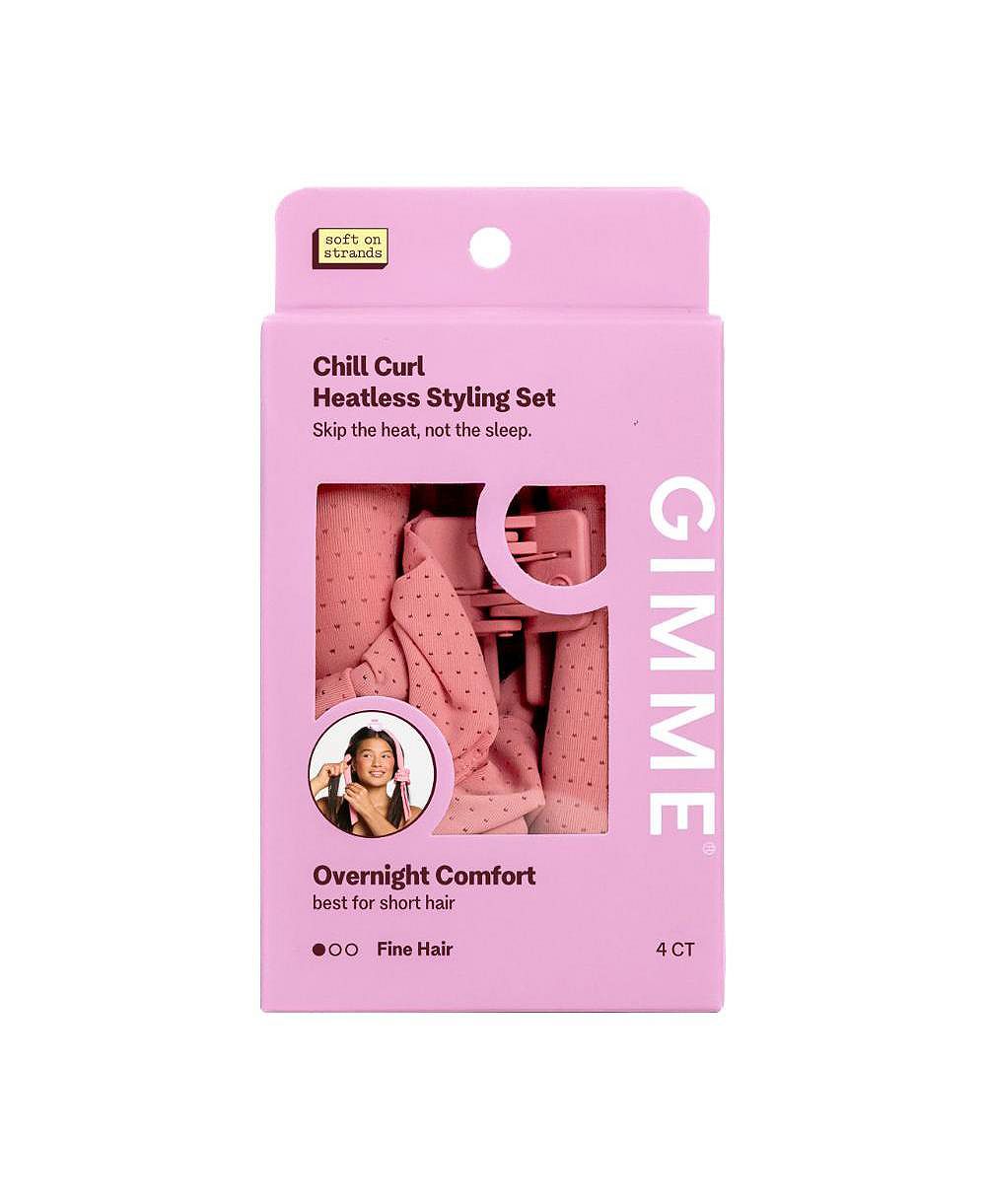 Набор для укладки волос Gimme Beauty Chill Curl без нагрева, мягкие и дышащие стержни для ночных локонов, для тонких волос, 4 шт.