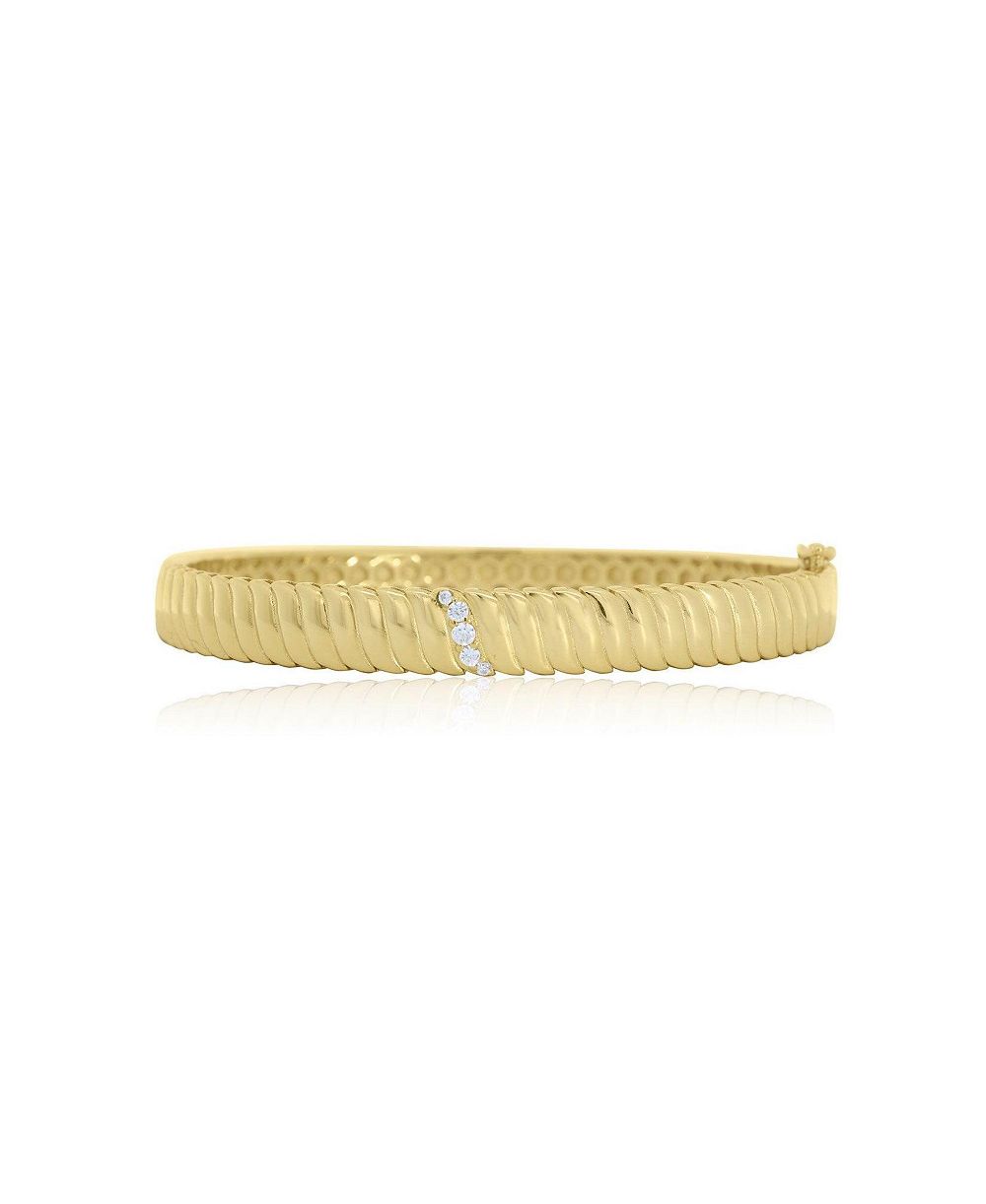 The Lovery Браслет Wave CZ Accent, позолоченное серебро 14K