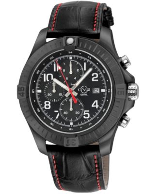 GV2 by Gevril Men's Swiss Made T38 Swiss Quartz Italian Leather Strap Watch