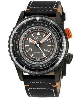 GV2 by Gevril Men's Swiss Made Contasecondi Swiss Automatic Italian Leather Strap Watch