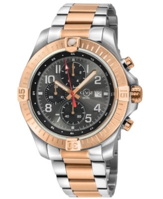 GV2 by Gevril Men's Swiss Made T38 Swiss Quartz Two tone Stainless Steel Bracelet Watch