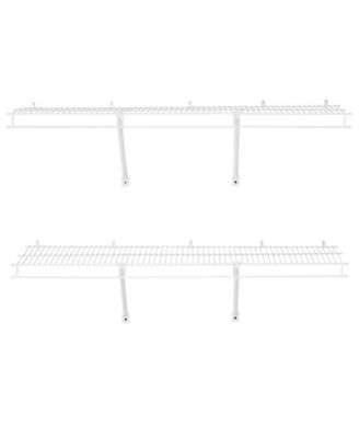 Slickblue Set of 2 Wall Mounted Wire Shelves for Closet and Office