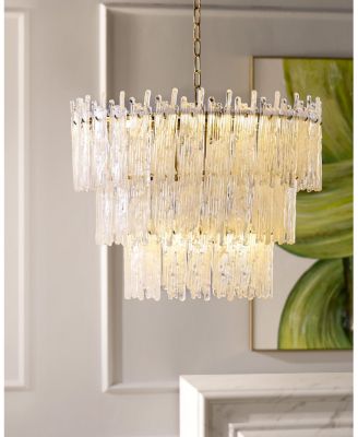 Z Gallerie Glacier Glass Chandelier