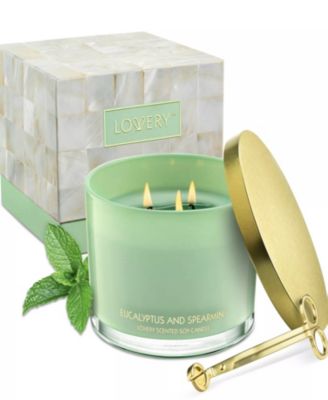 Подарочный набор свечей Lovery Eucalyptus and Spearmint Home Candle and Wax Trimmer, 2-Pisces. Soy Candles