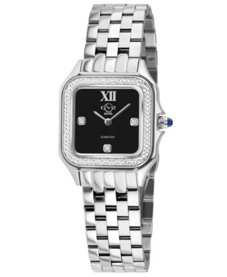 GV2 by Gevril Women's Milan Swiss Quartz Silver Stainless Steel Bracelet Diamond Watch