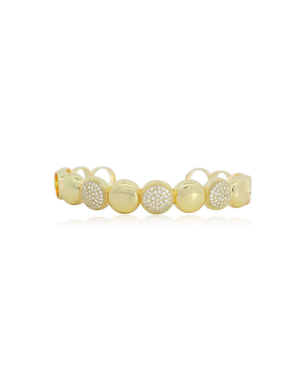 Браслет The Lovery CZ Disco Cuff 14K Gold-Plated Over Brass