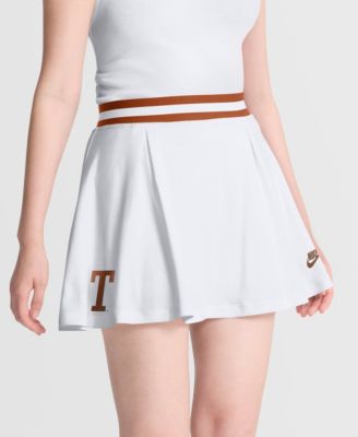 Nike женская плиссированная юбка-шорты с высокой талией для команды Texas Longhorns, длина шорт 4"