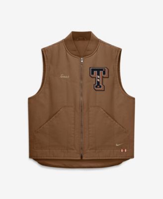 Nike мужская стеганая жилетка на молнии цвета хаки с символикой Texas Longhorns