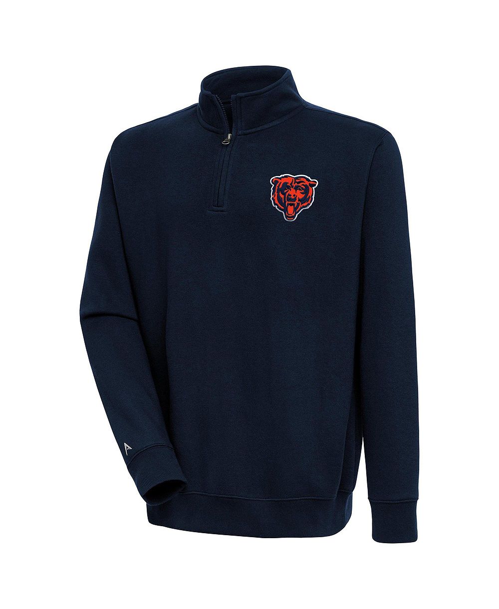 Antigua Men's Navy Chicago Bears Victory Quarter-Zip Pullover