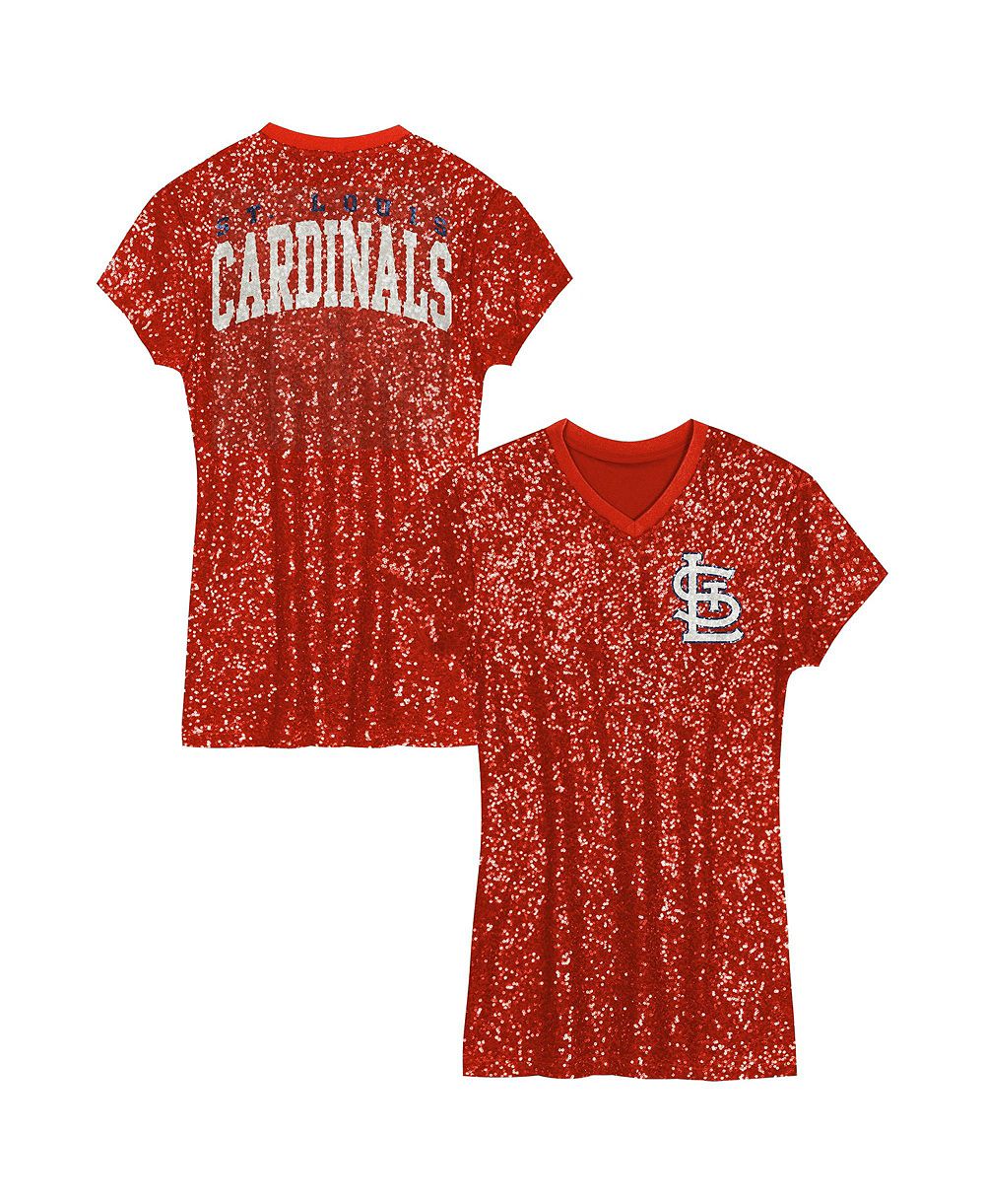 Outerstuff Девочки дошкольного возраста Красная St. Louis Cardinals Пайетки V-Neck Dress