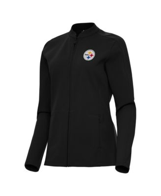 Antigua Женская черная куртка на молнии Pittsburgh Steelers Regard