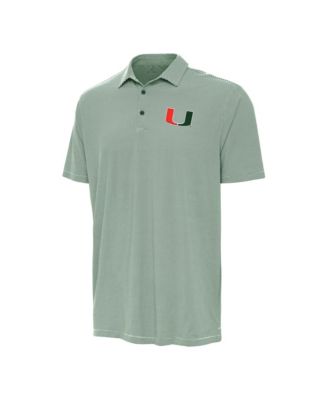 Antigua мужская рубашка поло Twine Miami Hurricanes, темно-зеленая