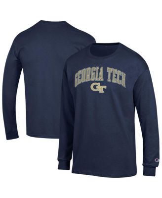 Champion мужская футболка с длинным рукавом и круглым вырезом Georgia Tech Yellow Jackets
