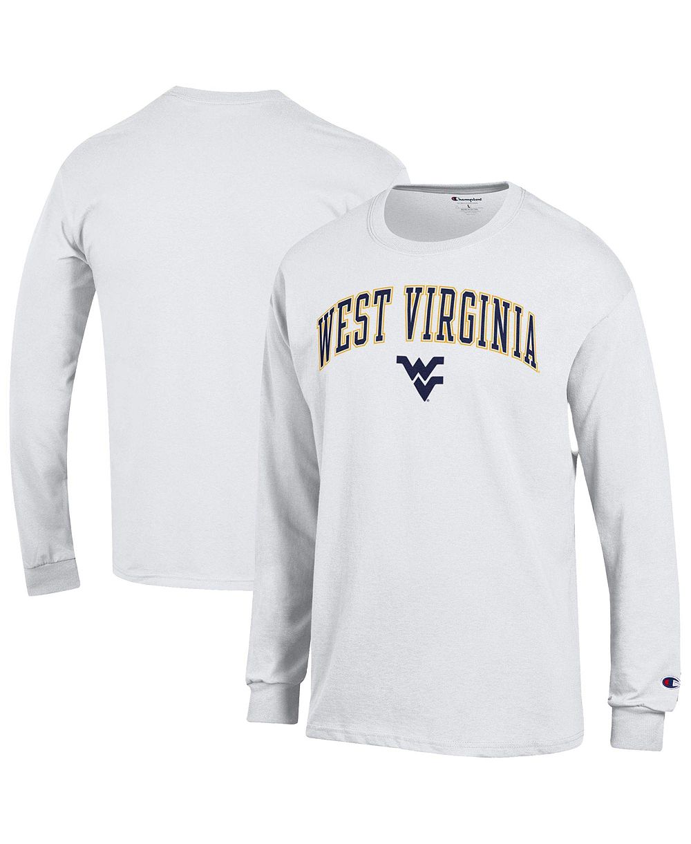 Champion Men's White West Virginia Mountaineers Arch Over Logo Long Sleeve T-Shirt