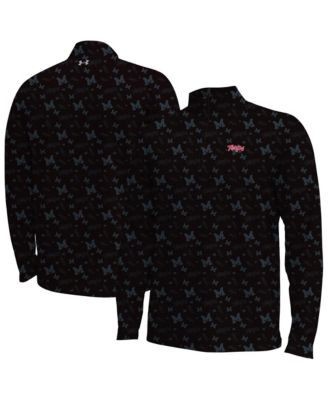 Мужская потайная толстовка Under Armour Black Maryland Terrapins Gameday Armourfuse с полузастежкой