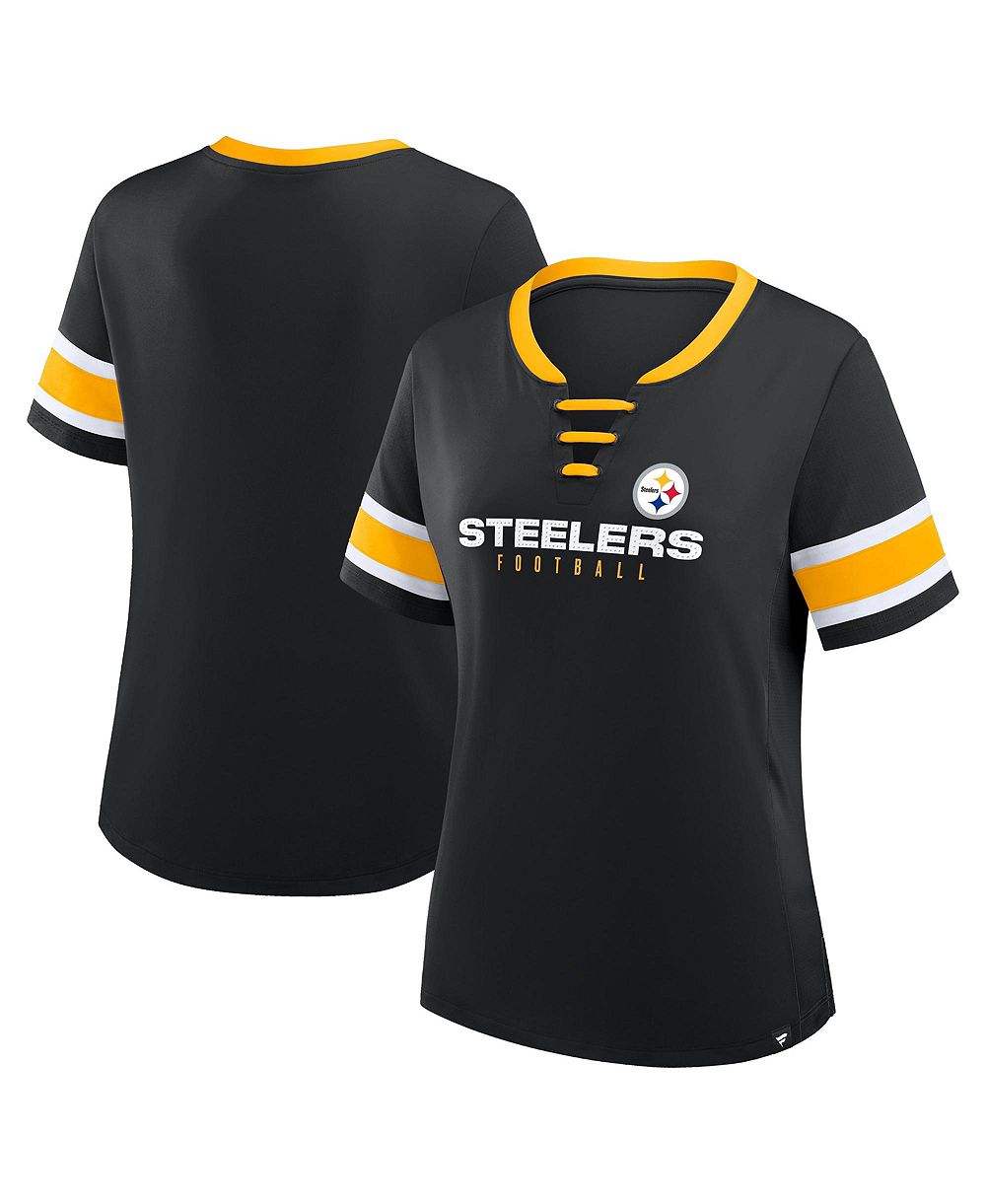 Fanatics женская футболка с V-образным вырезом и шнуровкой Pittsburgh Steelers Red Zone Athena, большие размеры