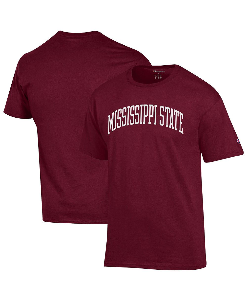 Champion Men's Mississippi State Bulldogs Basic Arch Screen-Print Graphic Classic-Fit T-Shirt