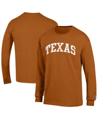 Мужская футболка с длинным рукавом Basic Arch с логотипом Texas Longhorns оранжевого цвета, Champion