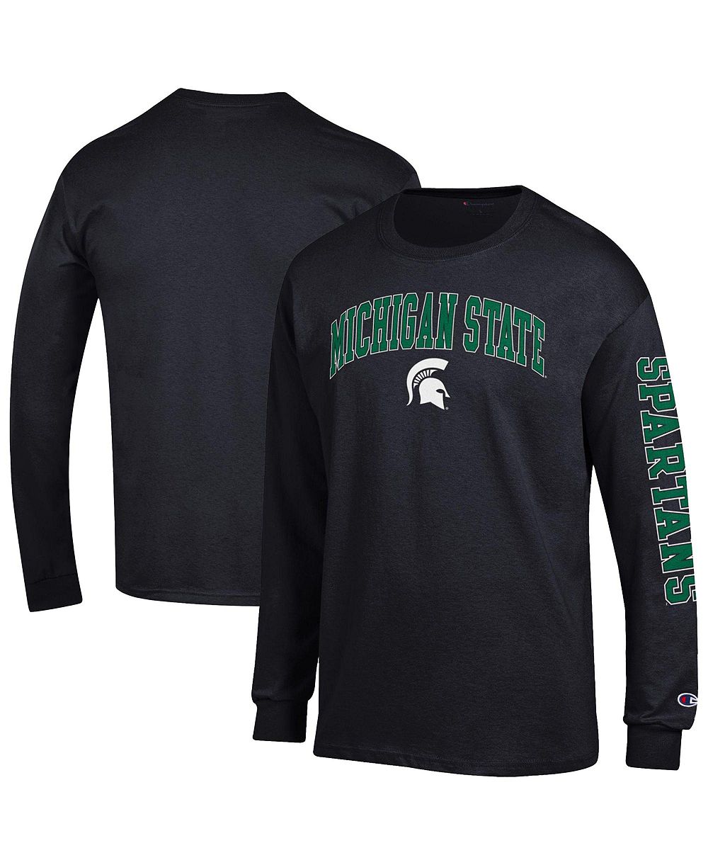 Мужская футболка Champion Michigan State Spartans Arch Over Logo с длинным рукавом